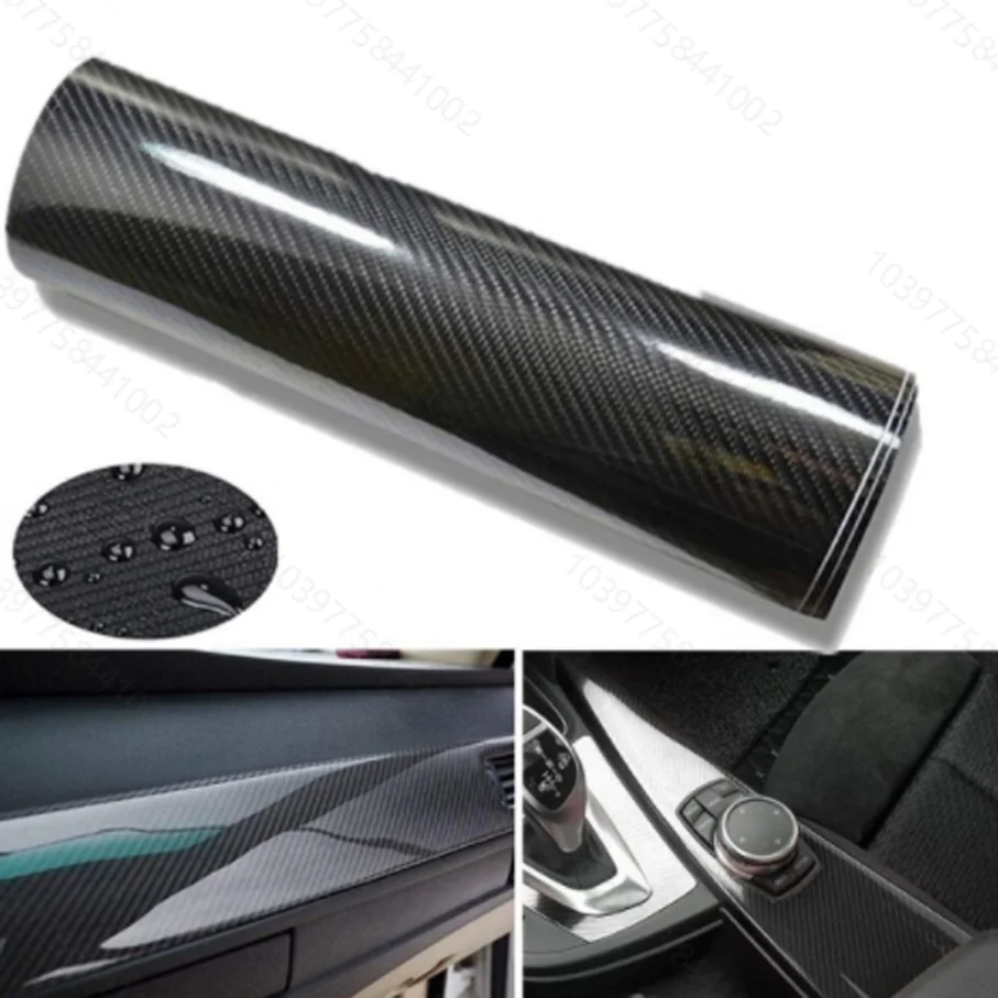 

Ultra Gloss 5D Carbon Fiber Vinyl Wrap 3D Texture Super Glossy 5D Carbon Film With Size: 10/20/30/40/50/58x152cm