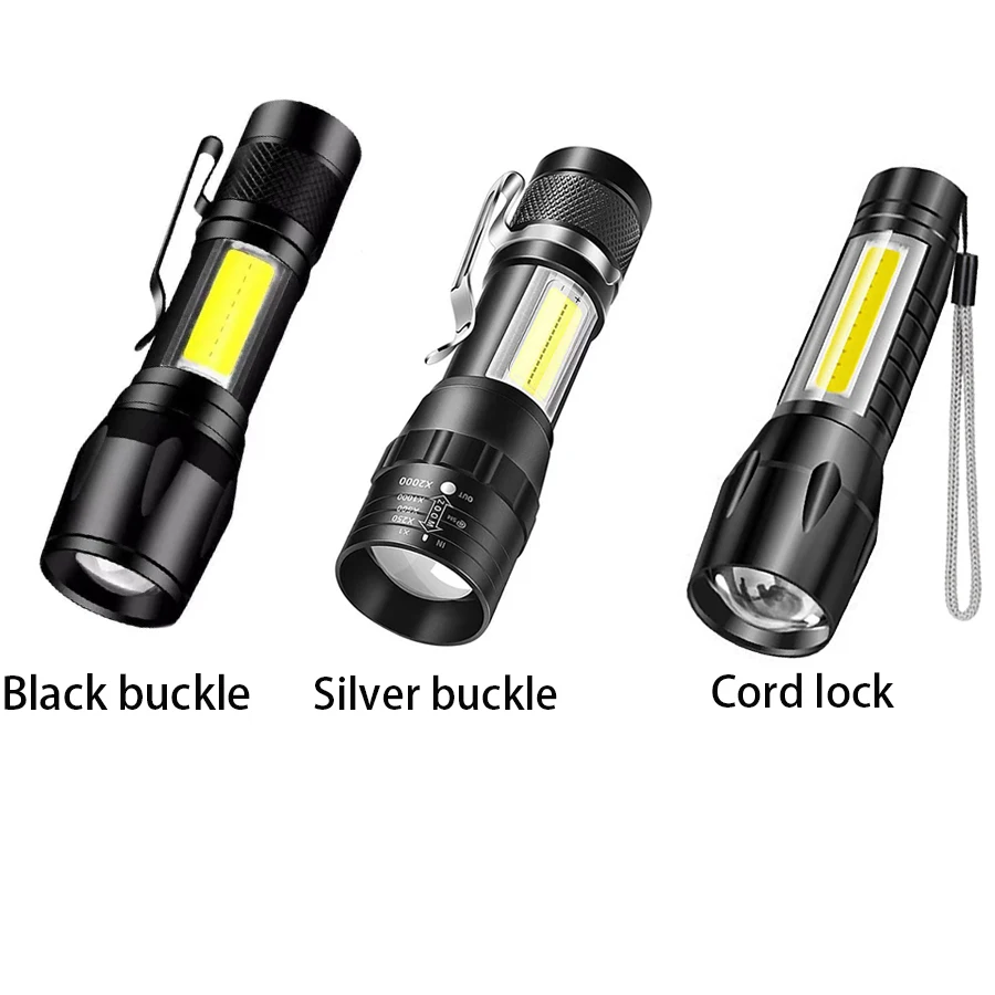 Mini Torch LED Oplaadbare Zaklamp Draagbare USB Opladen Zaklamp High Power Bank Camping Waterdichte Lantern