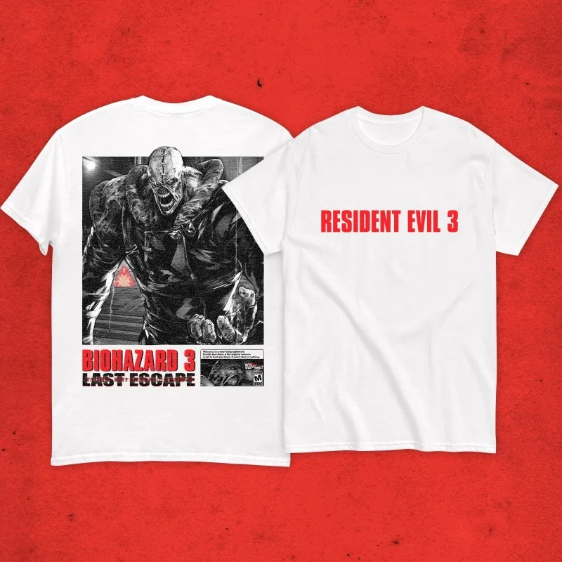 Resident Evil 3: Revenge Goddess Retro Horror Game T-shirt Summer New Unisex High Street T-shirt