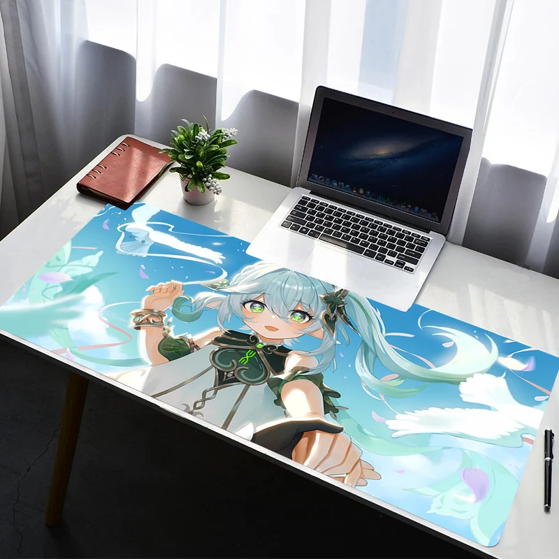 

Mouse Pad Laptop G-genshin Impact Nahida Non Slip Extended Desktop Mouse Mat PC Anime Keyboard Pad Gaming Accessories Mousepad