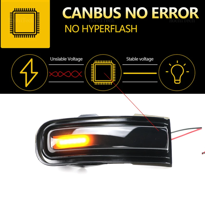 2pcs Dynamic Turn Signal LED Light Side Mirror Indicator For 2015-2022 Jeep Renegade