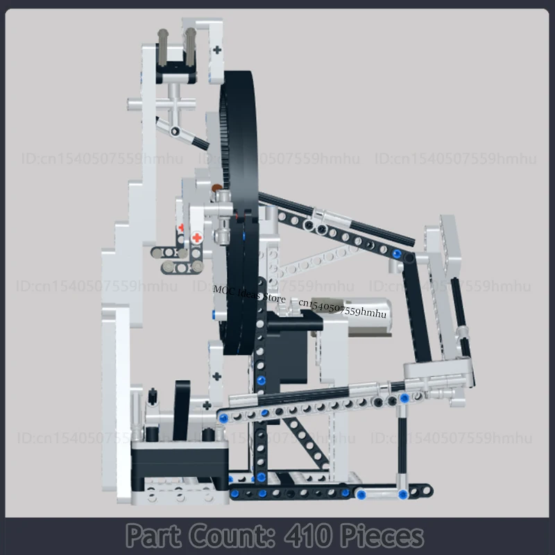 Bloques de construcción MOC, serie de vehículos de construcción de ciudad, Chipper de madera móvil, remolque, tecnología de Motor, ladrillos, juguetes de montaje DIY, regalos
