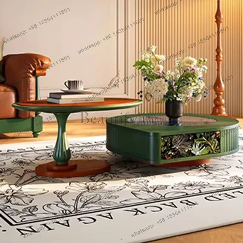 Factory Direct Sales Modern Living Room Coffee Table Minimalist Transparent Unique Side Table Space Saving Italian Mesa Auxiliar