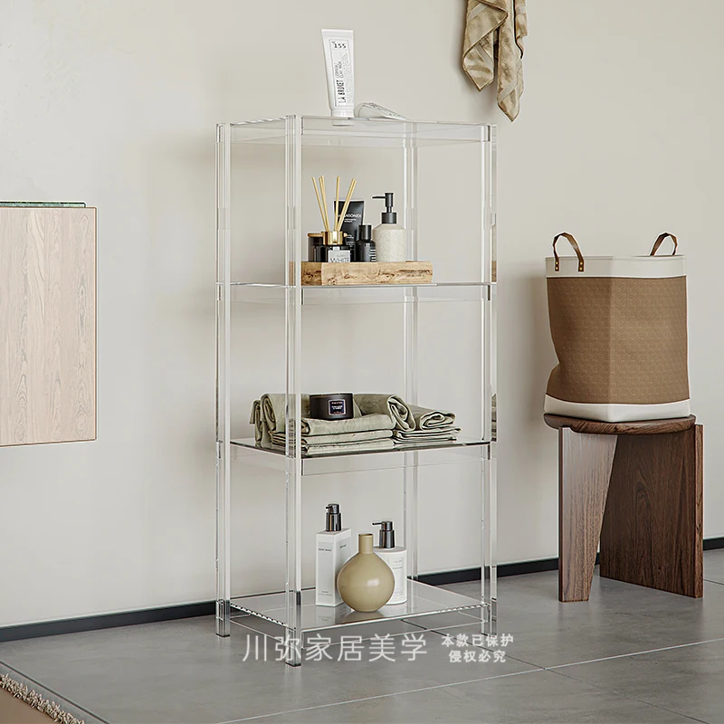 

Acrylic shelf toilet bathroom rack floor multi-layer display shelf bathroom toilet shower room floor