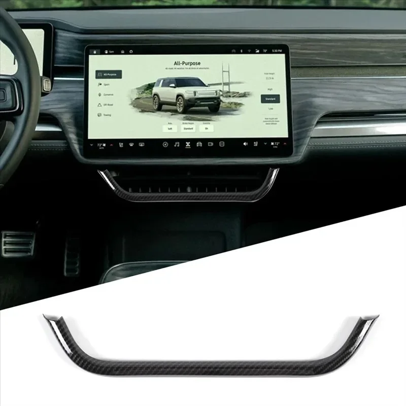 

ABS Carbon Fiber Car Centre Air Vent Frame Cover Trim Sticker Interior Car Accessories For Rivian R1T R1S 2022-2025