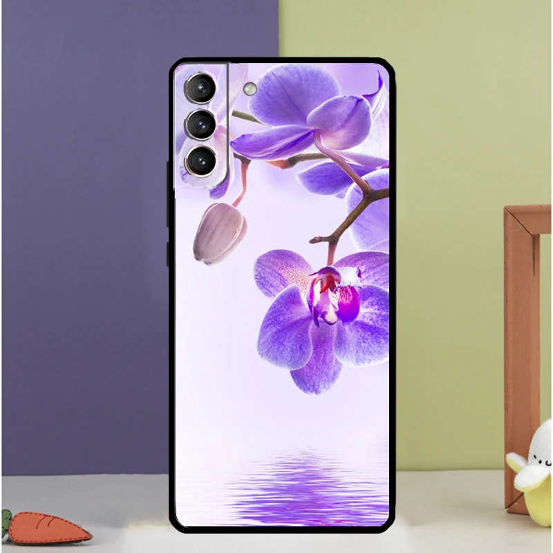 Orchid Flowers Colorful For Samsung Galaxy S23 S22 S21 Ultra S20 FE S8 S9 S10 Note 10 Plus Note 20 Ultra Case Cover