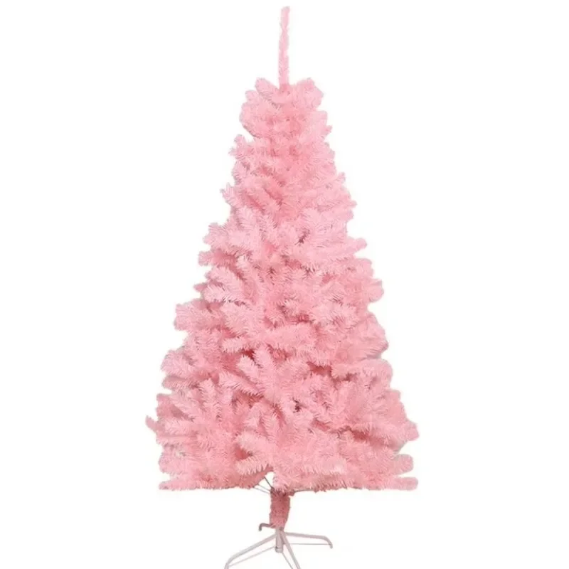 

6-Foot pink artificial Christmas tree home interior and exterior party decoration 600-tip hinged spruce
