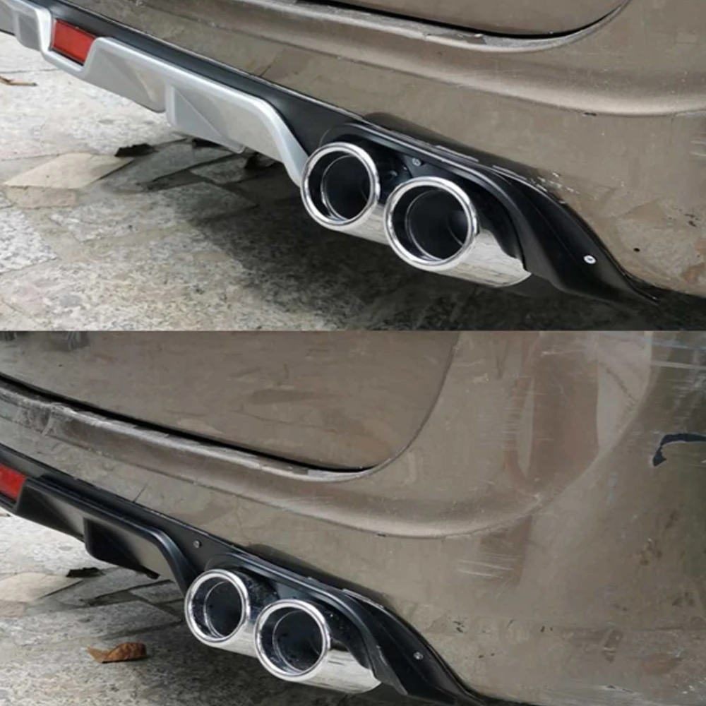 Car Rear Bumper Diffuser Fake Four Out Exhaust Lip Rear Lower Splitter Spoiler Auto Decorative Rear Diffuser Universal Car view 2