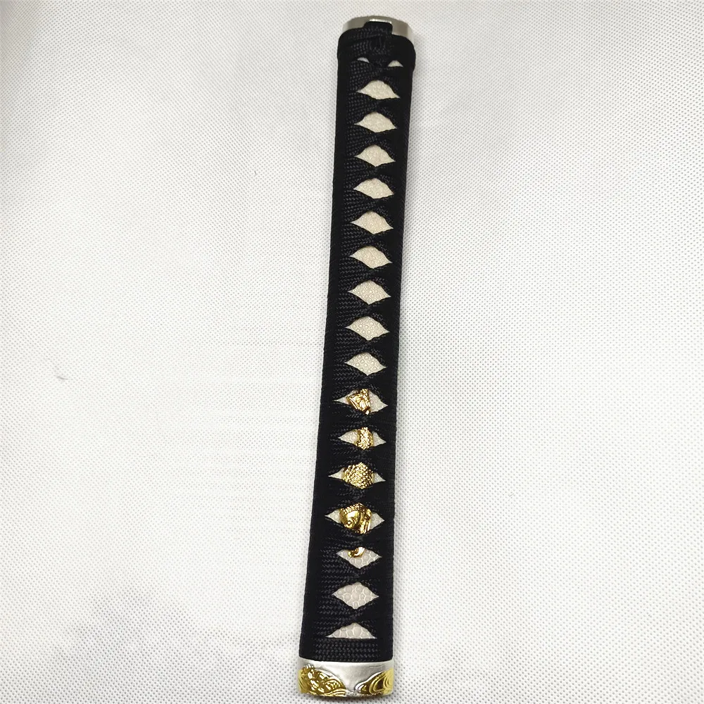 30cm Rikko Hourglass Shape Tsuka Handle Fish Fuchi Menuki Guard Fittings For Japanese Sword Samurai Katana Wakizashi Accessories