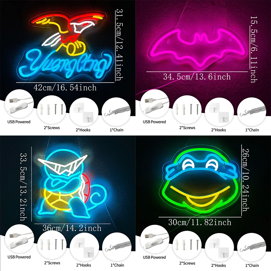Neon Signs Of Animal Series Are Used For Personalized Wall Decor, Usb Power Supply, Wall Lamps In Rooms, Bars And Game Rooms. image 2