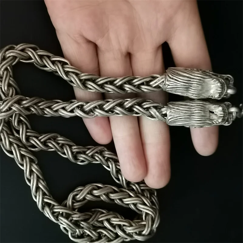 Fashion Vintage Faucet Necklace Exquisite Tibetan Silver Inlaid Jewelry for Men Women Couple Unique Personality Gift