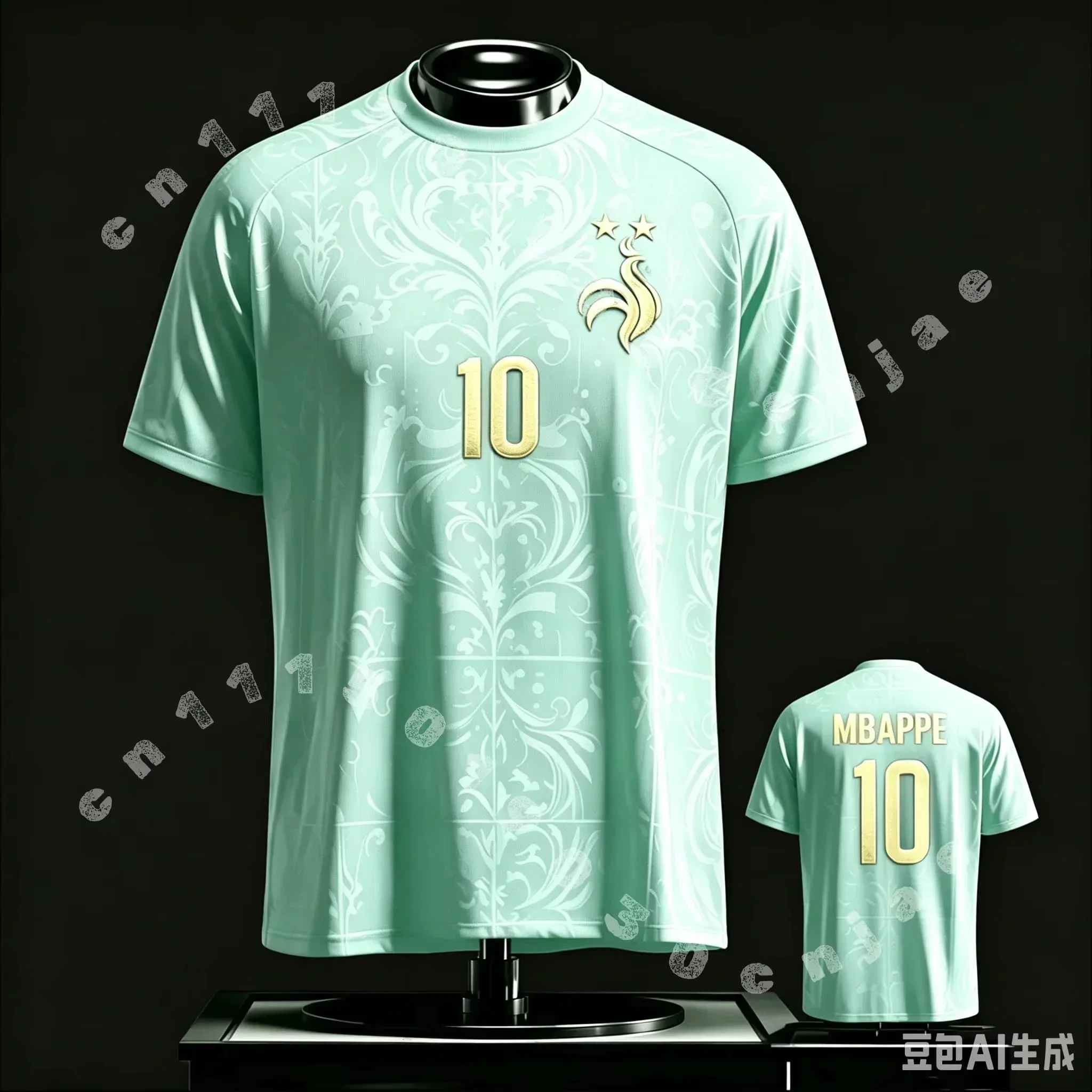 2026 Frankreich Fan-Edition Trikot_T-Shirt_ Mbappé # 10, Dembélé # 7 — Kinder, Erwachsene, Männer, Frauen, Sport- und Freizeitoberteile Sport-T-Shirt – Detail 2