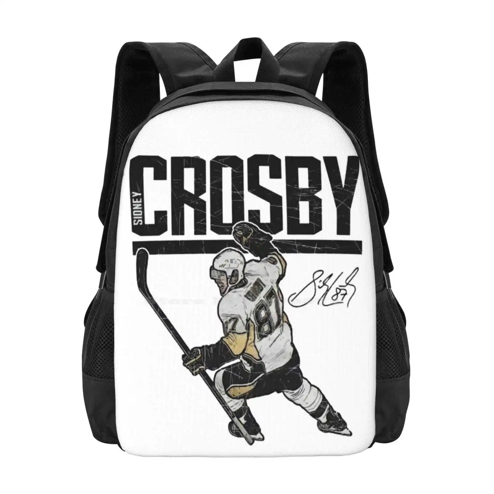 Sidney Crosby For Fans Backpacks For School Teenagers Girls Travel Bags Sidney Crosby Pennsylvania Pirates Sports Steelers Pens