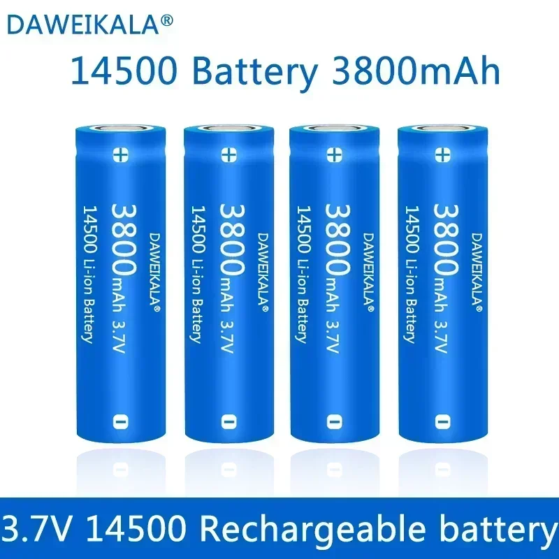 2024 New EST 14500 lithium battery 3.7V 3800mah rechargeable battery for flashlight LED flashlight toys