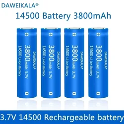 2024 New EST 14500 lithium battery 3.7V 3800mah rechargeable battery for flashlight LED flashlight toys