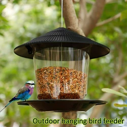 Waterproof Gazebo Hanging Wild Bird Feeder Outdoor Container With Hang Rope Feeding House Type Bird Feeder Garden Decor