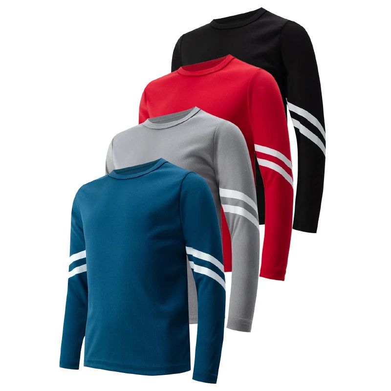 

Children's quick-drying sports long sleeve T-shirt comfortable and fashionable sports running basketball football cycling T-shir