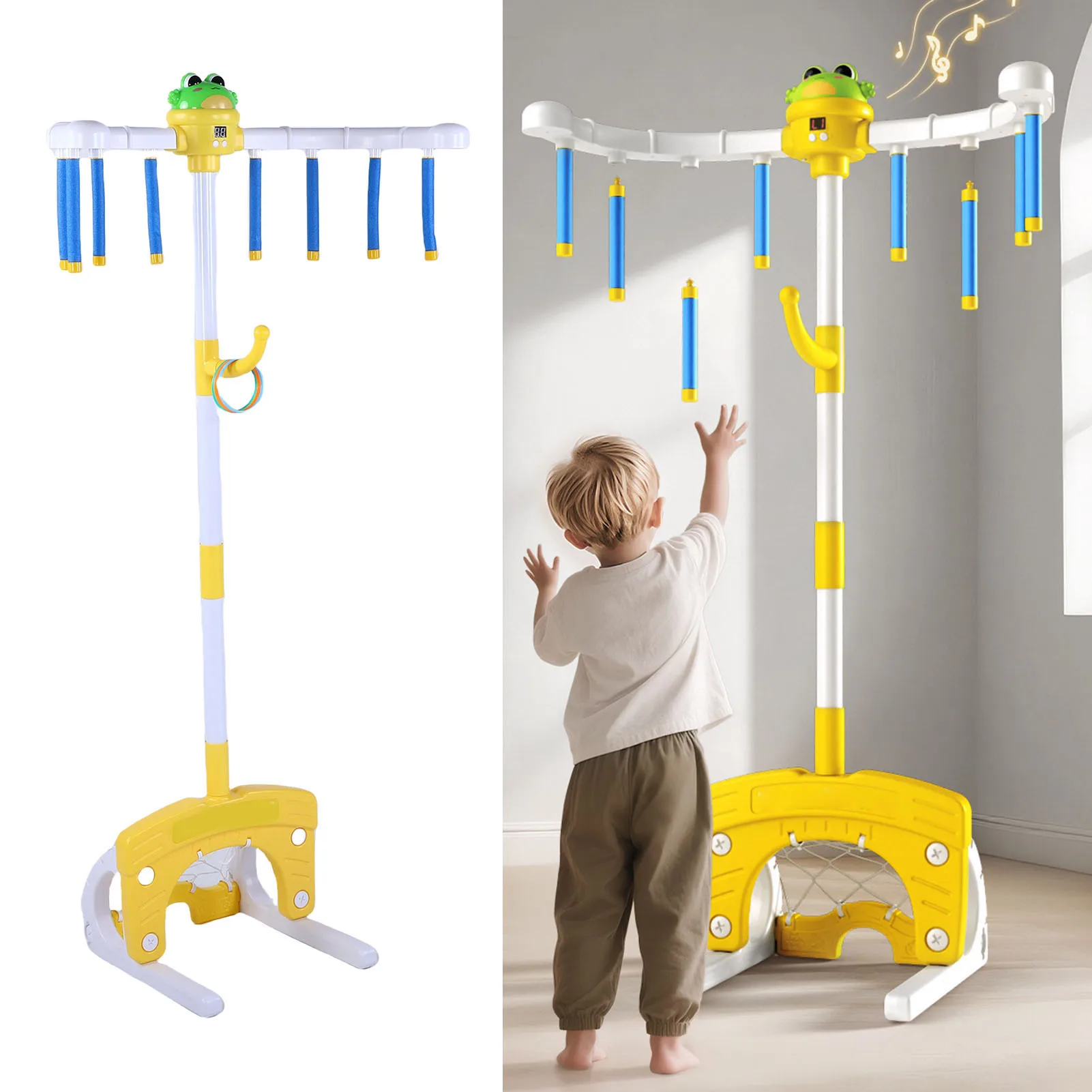 Catching Sticks Game 4 in 1 Drop Sticks Golf Football Toss Game Hand Eye Coordination Training Toy with Remote Control