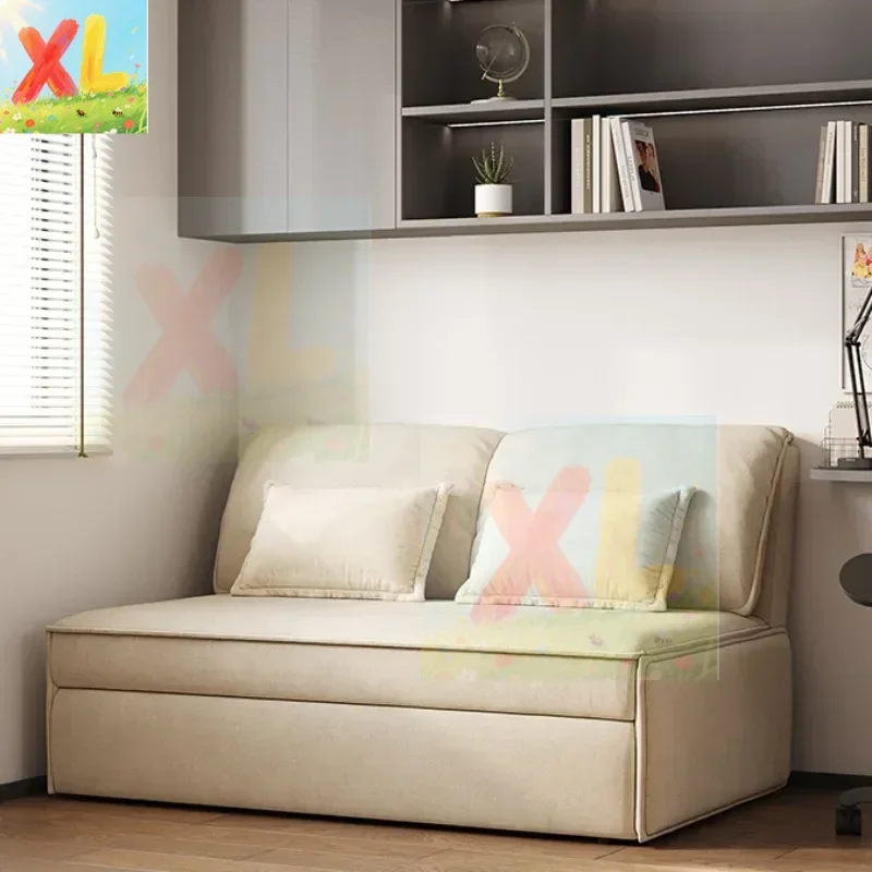 Sofa bed folding dual-purpose household small apartment multi-functional living room study technology cloth retractable sofa wit