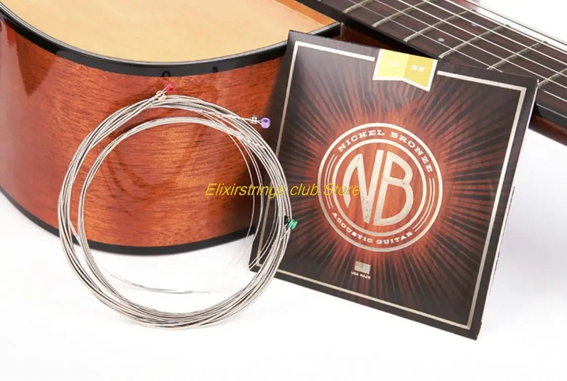 Nickel-Plated Copper Folk Guitar String, Acoustic Instrument Parts, Suitable for Musicians of All Levels, Feel Moderate, NB1152