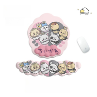 Mouse Pad With Wrist Rest Cartoon Chiikawa Mouse Pads Hand Rest Keyboard Wrist Support Silicone Mousepads Non-slip Mousepad