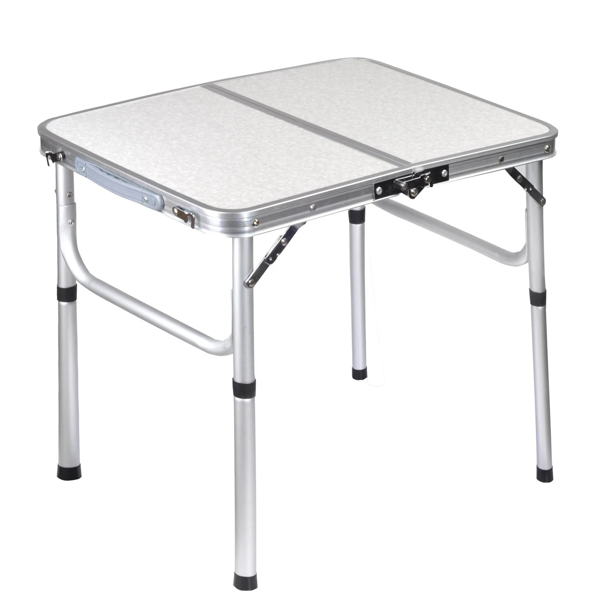 Folding Table Small, 24\'\'L x16\'\'W Camp Aluminum Table with Adjustable Height Legs, Indoor Outdoor Lightweight Portable Table