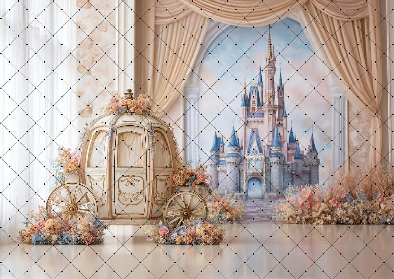Magic Castle Theme Girl Birthday Party Decor Background Butterfly Floral Photography Backdrop Baby Shower Supplies Photo Studio