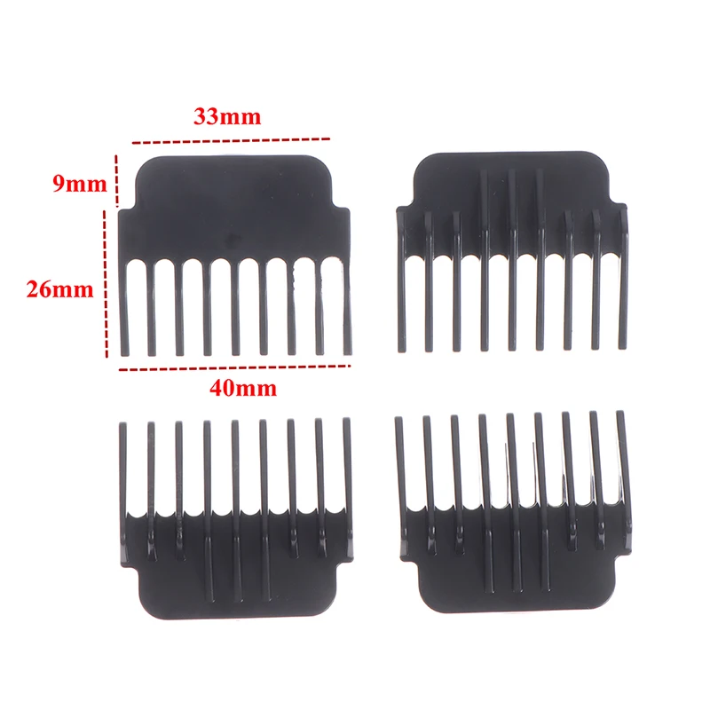 4Pcs Hair Clipper Guards Haircut Adjusters  - 1.5mm / 2mm / 3mm / 4mm Detachable Limiter Attachments for Electric Hair Trimmers