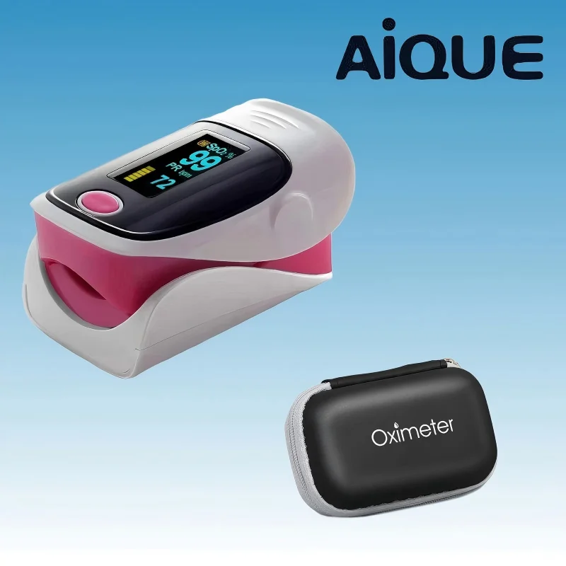 AiQUE Rechargeable Finger Clip Pulse Oximeter Digital OLED Display SPO2 Blood Oxygen Saturation Meter Child＆Adults Healthcare gallery 2