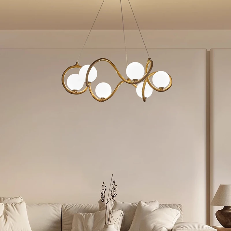 

BOSSEN Modern LED Living Room Pendant Light for Dining Room Room Decoration, Brown Ring Body, Ceiling Pendant Lighting