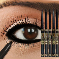 5pcs Waterproof & Sweatproof Black Eyeliner Pencils - Long-Lasting, Smudge-Proof for Bold Eye Makeup