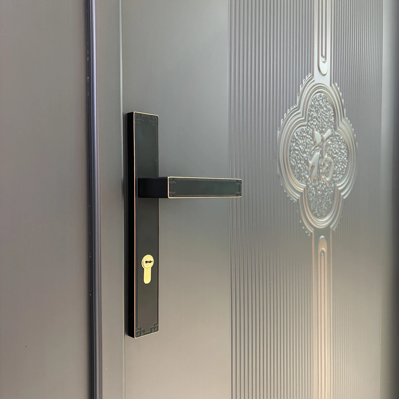 التخصيص لوحات مزدوجة سوينغ نمط الفولاذ المقاوم للصدأ درب بوابات أحدث تصاميم البوابة الرئيسية بوابات الألومنيوم الزخرفية #6