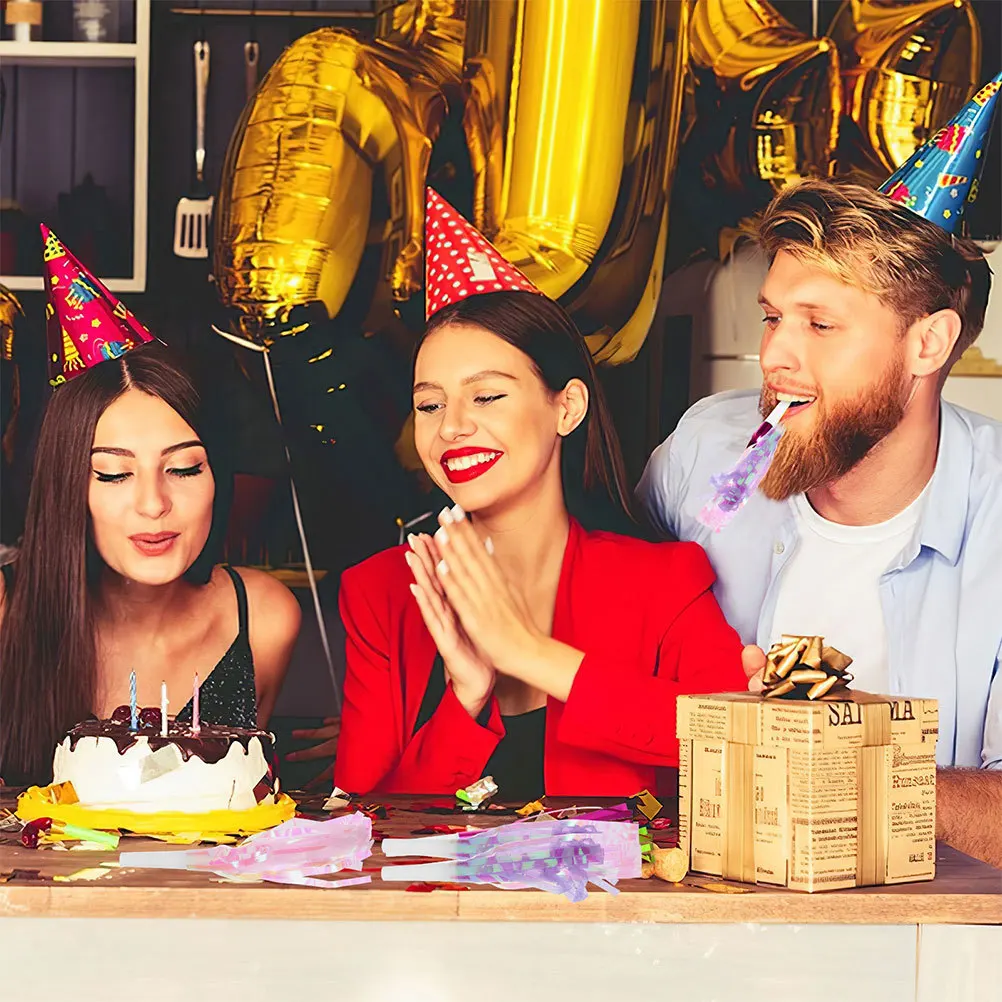 

2pcs 2 Pieces Blowouts Party Horns Whistles Birthday Blowers for Decoration