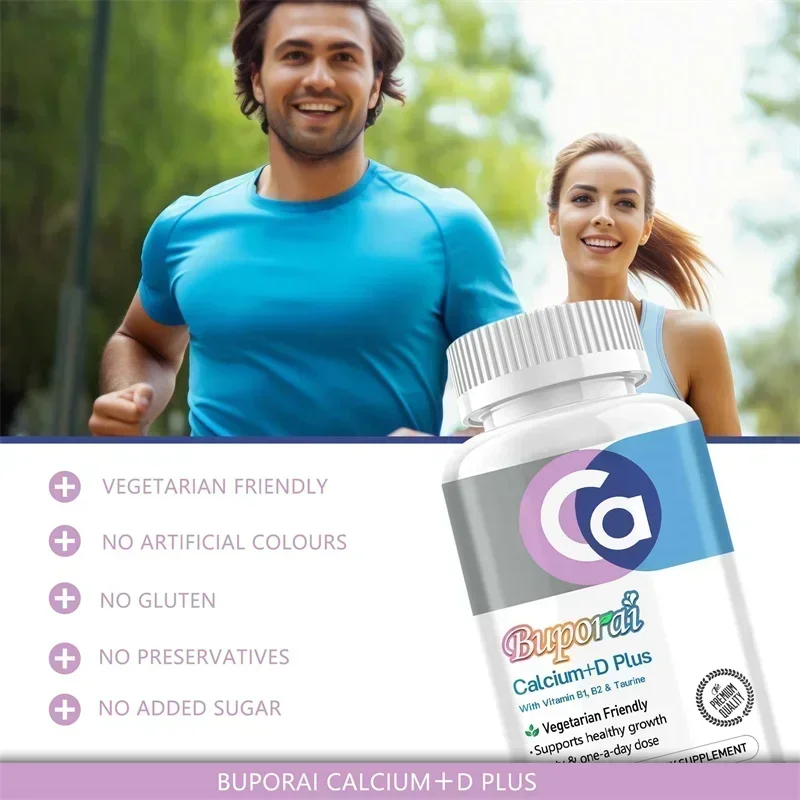 

Calcium + Vitamin D - Supports Bone Health, Enhances Immune Defense, and Promotes Rapid Calcium Absorption