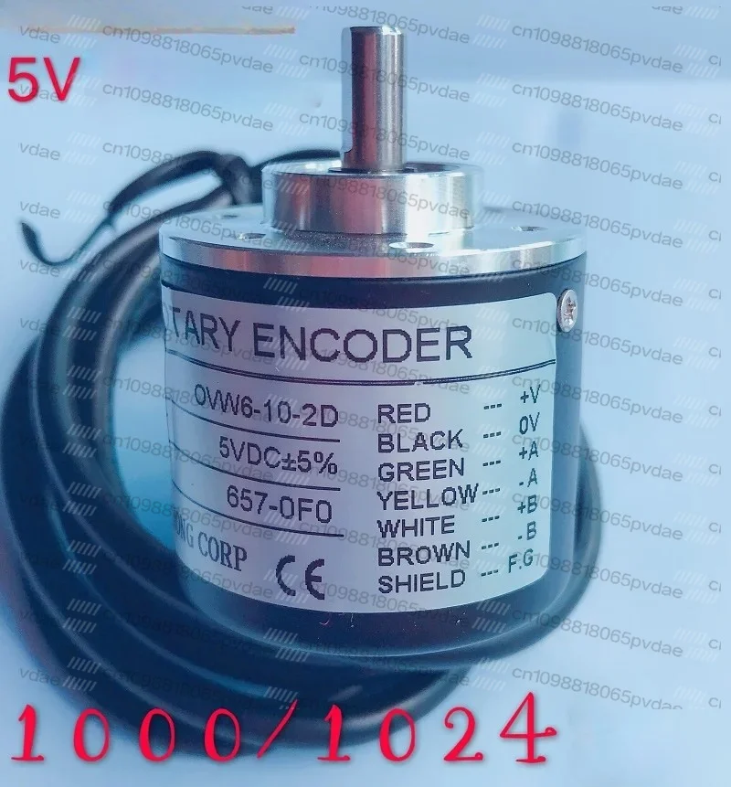 5V TTL Differential Output Incremental Rotary Encoder OVW2 Series 1000 Pulse 1024 Line