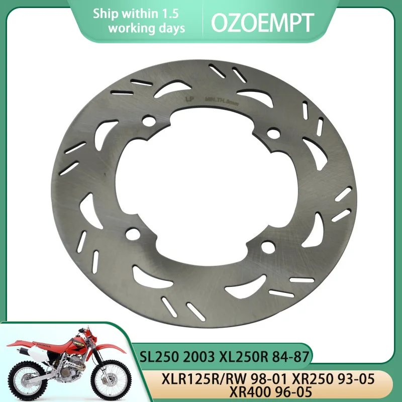 OZOEMPT Motorcycle Front Left brake disc/plate Apply to SL250 2003 XL250R 84-87 XLR125R/RW 98-01 XR250 93-05 XR400 96-05