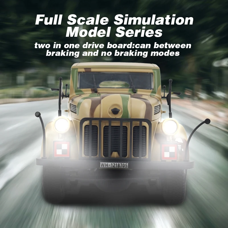 1/18 RC Command Convertible Spray Off Road Car With Sound Light Remote Control Simulation Vehicle Model Kids Toys Boy Gifts