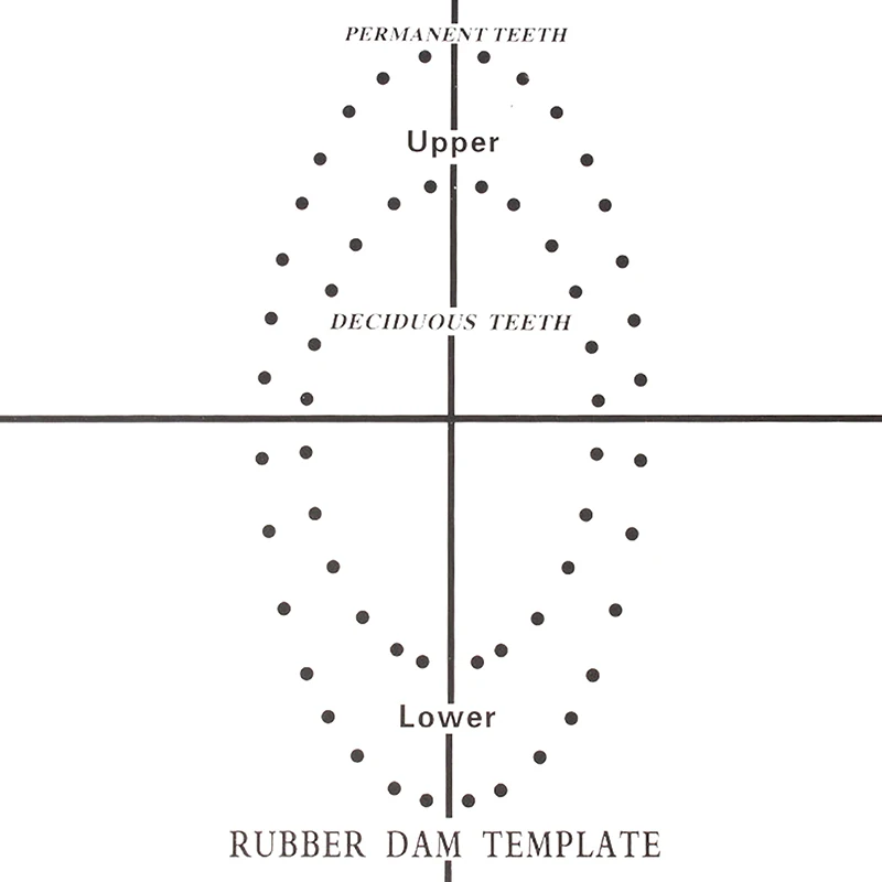 Dental Rubber Dam Punch Hole Positioning Board Barrier Template Dental Lab Instrument Tool