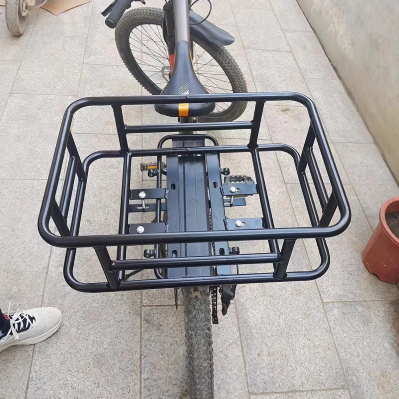 【M】 Fahrradkorb hinten, Fahrrad-Gepäckträgertasche, großes Fassungsvermögen, E-Bike-Korb, Fahrradkörbe, abnehmbarer Metallträger hinten für die meisten Fahrräder – Detail 12