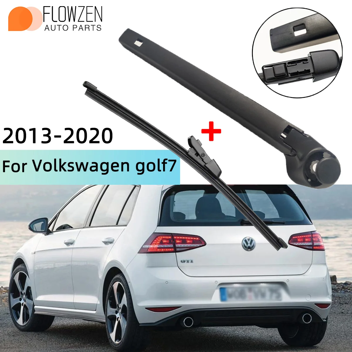 Spazzole tergicristallo e kit braccio tergicristallo posteriore per Volkswagen golf7 2013-2020 Accessori auto lama braccio tergicristallo posteriore