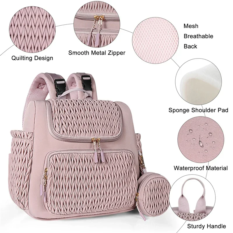 Mommy Bag Large Capacity Organizer For Baby Diapers Outdoor Stroller Hanging Bags Maternity Women Fashion Backpack Lightweight