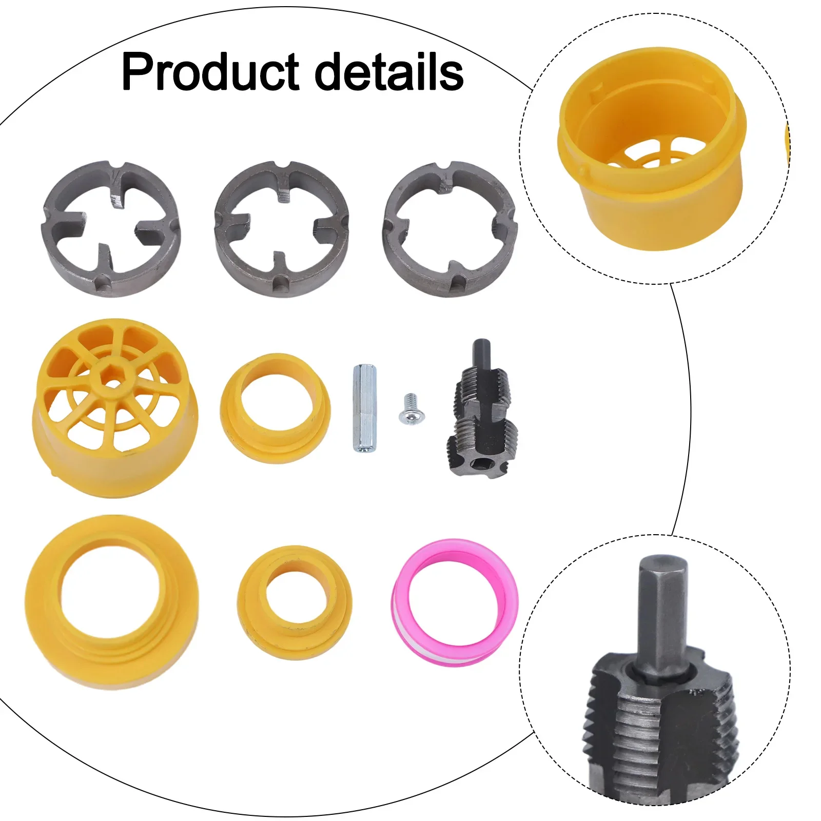 مجموعة خيط أنابيب PVC متعددة الاستخدامات: فتاحة خيط أنابيب المياه ذات 4 و6 نقاط فعالة لتركيب مثالي