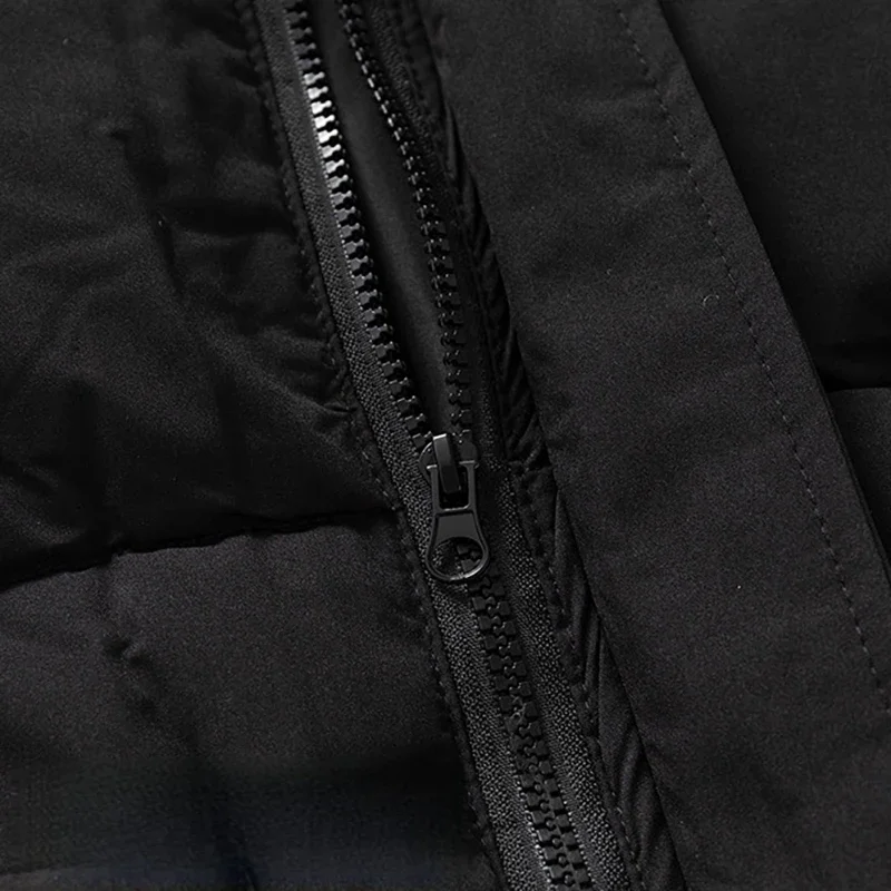 2025 الشتاء الاطفال ملابس الكورية نمط منتصف طول معطف الفتيان الفتيات سميكة سترة قطن الدافئة مقنعين 6-13Y الأطفال ملابس خارجية #5