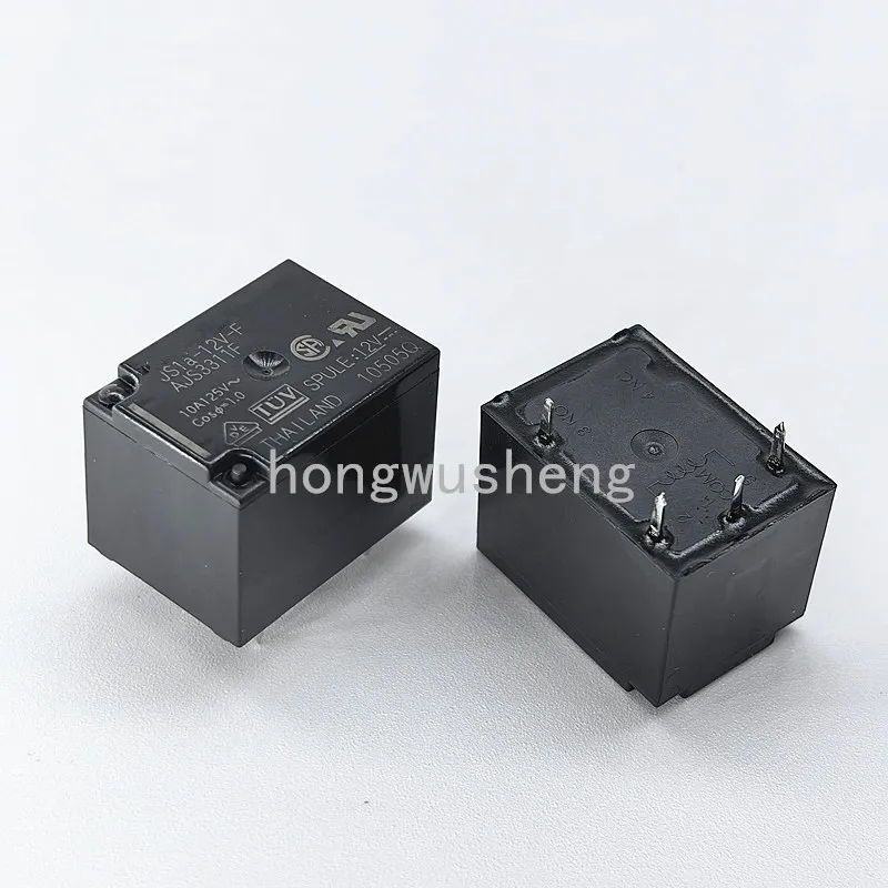 100% New 2pcs  JS1A-12V-F  JS1-12V-F  JS1-24V-F  relay  10A