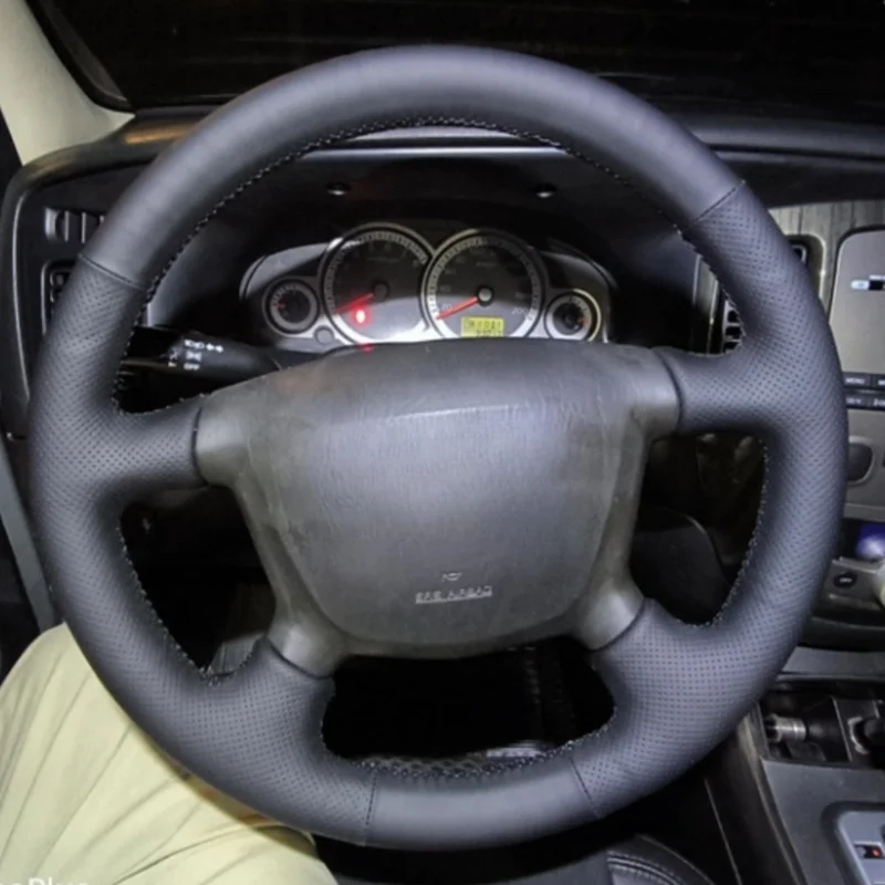 

Custom Hand-stitched Black Microfiber Leather Anti-slip Steering Wheel Cover For Ford Focus 2 2005 2006-2016 Car Accessories