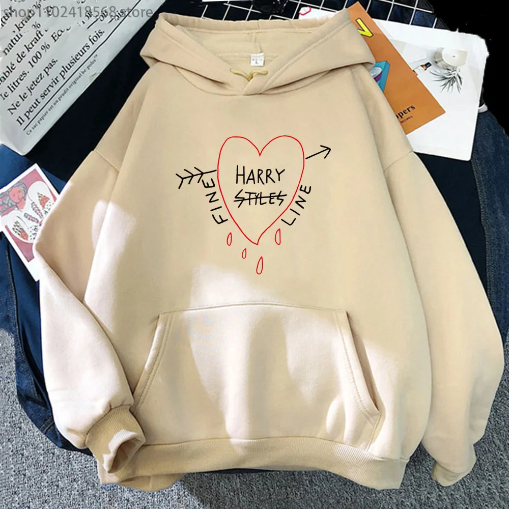 Sudadera con capucha con estampado de líneas finas y felices, estilos de Harry, para tratar la gente, bondad, sudaderas de moda, ropa superior para mujer, jersey Y2k