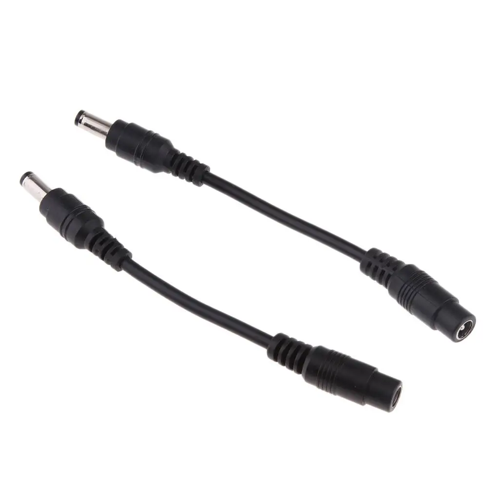 Cable de conexión de 2 piezas y 132mm, conector de alimentación de CC, 5,5mm x 2,1mm