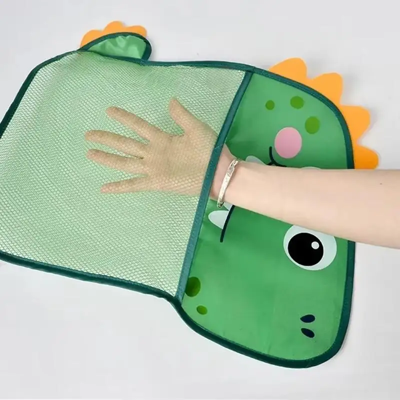 Organizador para niños, almacenamiento ordenado, succión, baño, bañera, muñeca, bolsa colgante, dinosaurio, Animal, juguetes de baño para bebé, cesta, bolsa de malla, juguetes acuáticos