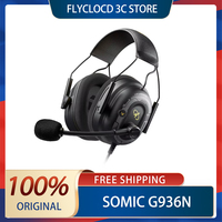 Somic G936N Headset USB Wired Earphones Lightweight Woven Earphone Portable Esports Gaming Headphones Customized Headphones Gift