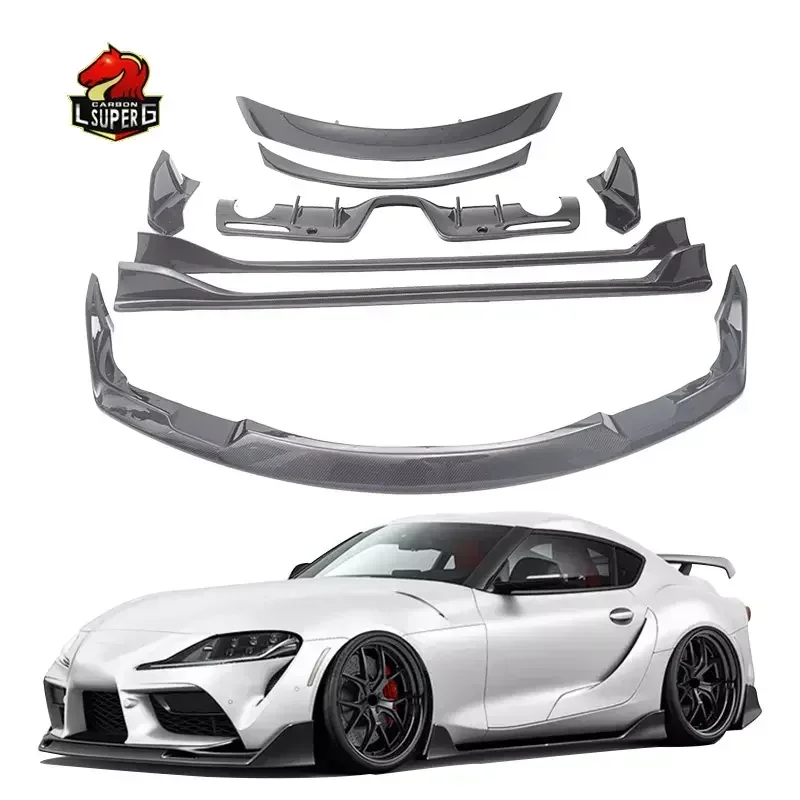 Hot For AIMGAIN Style Carbon Body kit For TOYOTA Supra A90 2019-2020 Front Lip Diffuser Spoiler for Toyota Supra A90